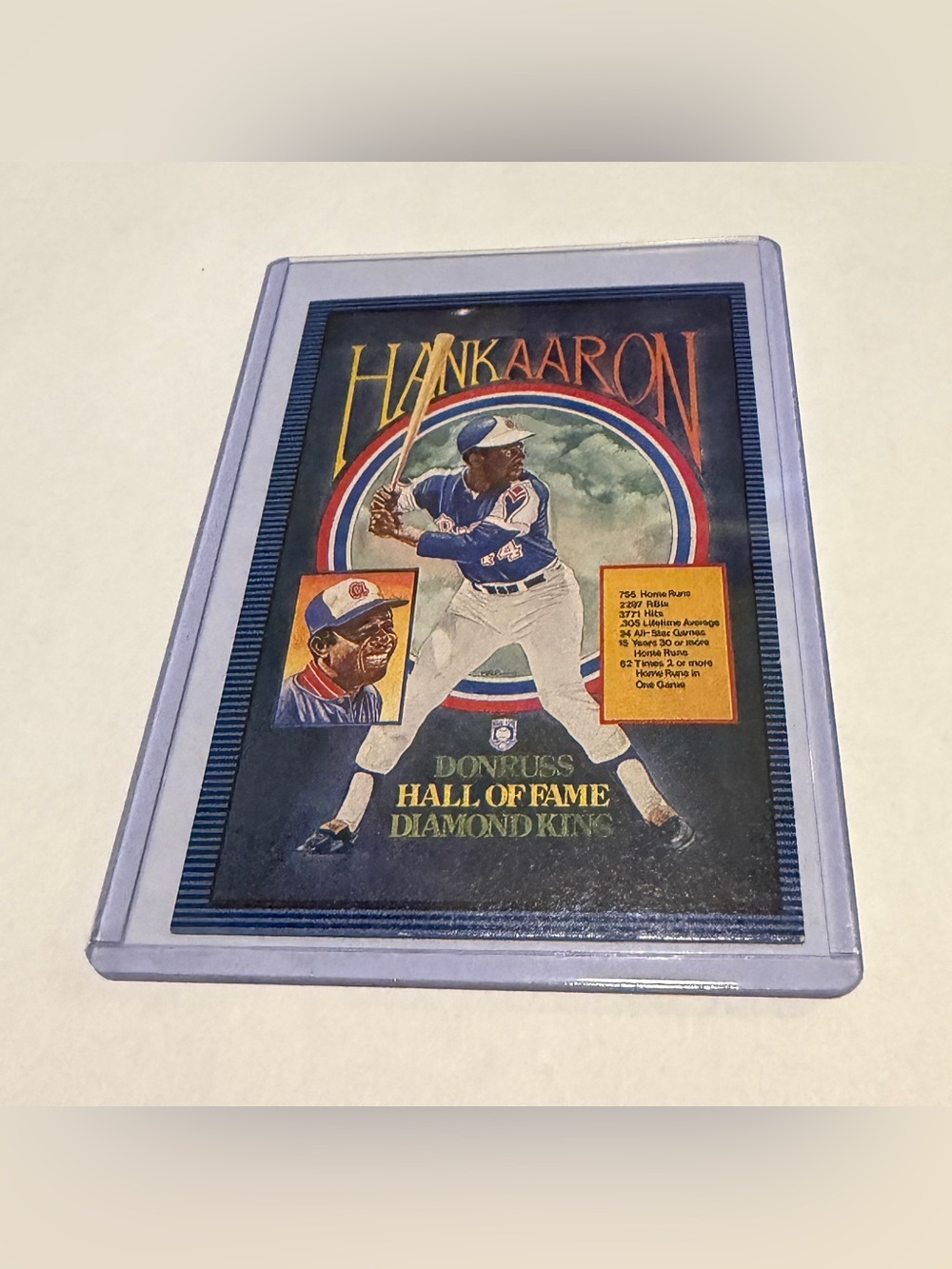 Hank Aaron 1986 Donruss Diamond Kings #602 Vintage Collectible